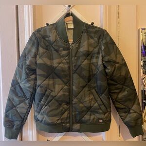 DICKIES CAMO ZIP UP BOMBER JACKET